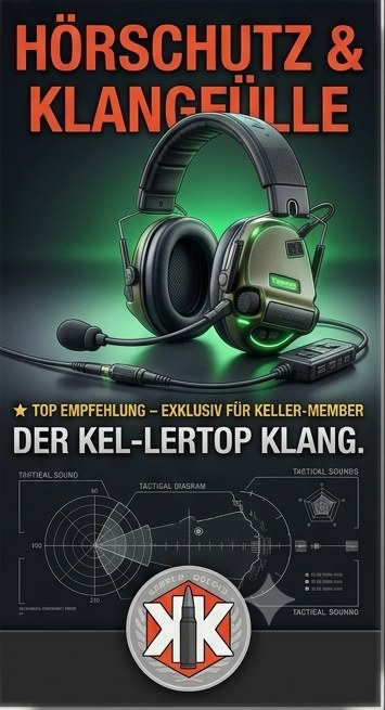 Scherz-Werbeanzeige für ein Headset: „Hörschutz & Klangfülle – der Kel-Lertop Klang.“